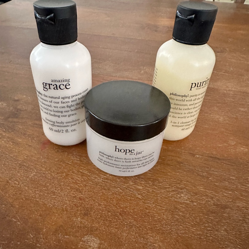 Philosophy travel size Hope in a jar, Amazing grace and Purity wash NEW Sealed